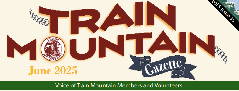 June 2025, Train Mountain Gazette header